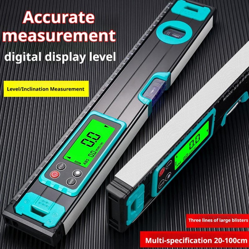 Digital Level Magnetic, Adjustable Horizontal Bubble Ruler Household Decoration Measurement Auxiliary Tool, Waterproof Professional Smart Level for Precision (500mm 1set) - Image 4